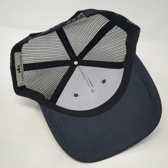 The Montana Scene Snapback Trucker Hat Blue One Size Adjustable Mesh Back - Picture 7 of 9